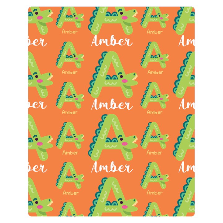 Personalized Alphabet Name Two Sides Premium Plush Fleece Blanket (Teen Size)