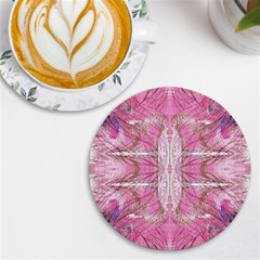 Pink Arabesque Iv Uv Print Round Tile Coaster
