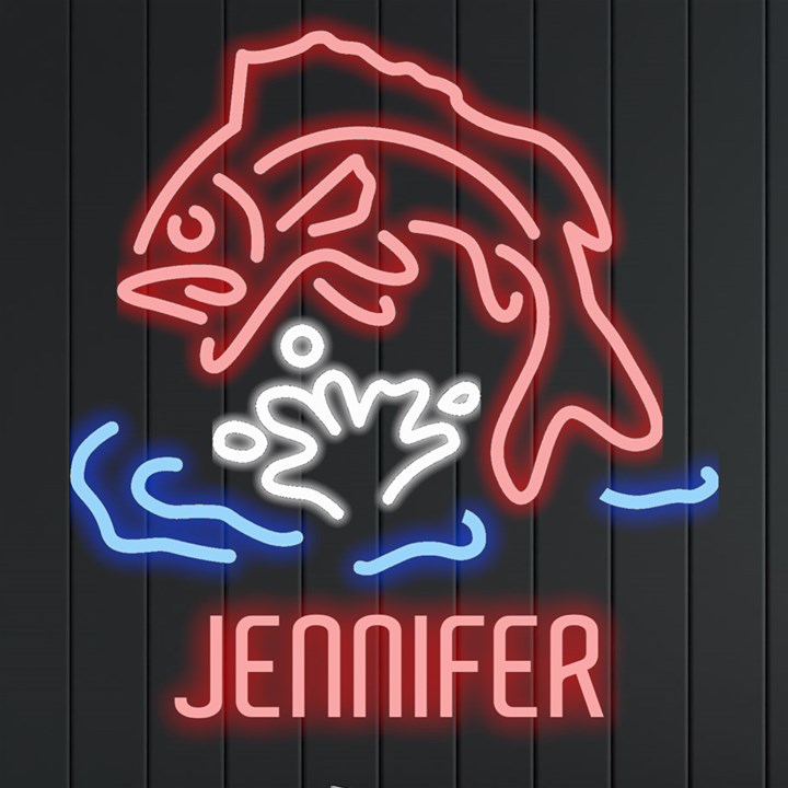 Personalized Fish Jump Name Neon Signs and Lights