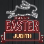 Personalized Easter Rabbit Name Neon Signs and Lights Front
