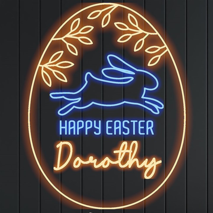 Personalized Easter Egg Rabbit Name Neon Signs and Lights
