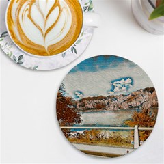 Side Way To Lake Garda, Italy  Uv Print Round Tile Coaster