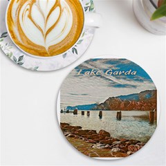 Lake Garda Uv Print Round Tile Coaster