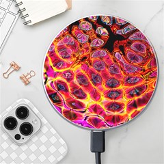 Fractal Black Texture Wallpaper Wireless Fast Charger(white)