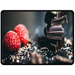 Chocolate Dark One Side Fleece Blanket (large)