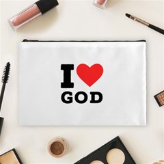 I Love God Cosmetic Bag (large)