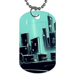 Buildings City Urban Destruction Background Dog Tag (one Side)