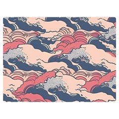 Waves Ocean Sea Water Pattern Rough Seas Premium Plush Fleece Blanket (extra Small)