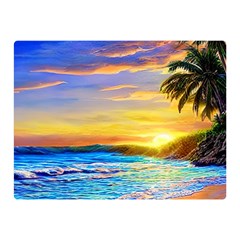 Sunrise At The Beach Premium Plush Fleece Blanket (mini)