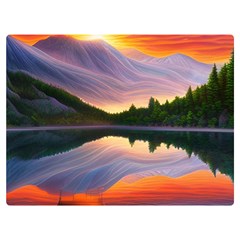 Flaming Sunset Premium Plush Fleece Blanket (extra Small)