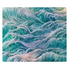 Waves Of The Ocean Ii Premium Plush Fleece Blanket (small)