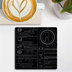 Black Background With Text Overlay Mathematics Trigonometry Uv Print Square Tile Coaster 