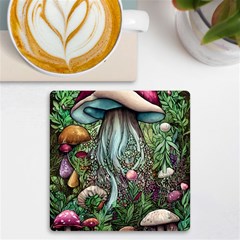 Craft Mushroom Uv Print Square Tile Coaster 