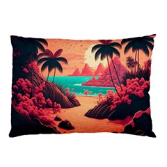 Tropical Beach Sea Jungle Ocean Landscape Pillow Case