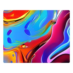 Abstract Fluid Art Premium Plush Fleece Blanket (large)