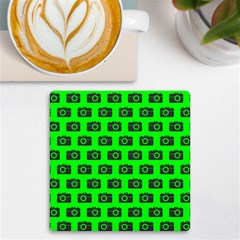 Modern Chic Vector Camera Illustration Pattern Uv Print Square Tile Coaster 