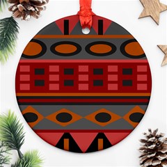 Red-011 Round Ornament (two Sides)