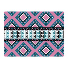 Pink Pattern Design Vintage Two Sides Premium Plush Fleece Blanket (mini)