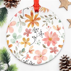Flowers-107 Round Ornament (two Sides)