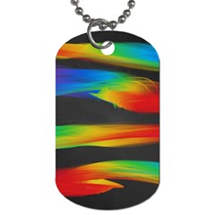 Colorful Background Dog Tag (one Side)