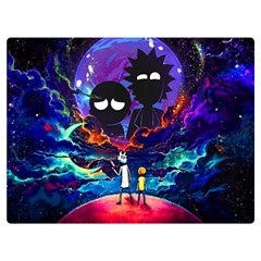 Rick And Morty In Outer Space Two Sides Premium Plush Fleece Blanket (extra Small)