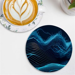 Technology Computer Background Uv Print Round Tile Coaster