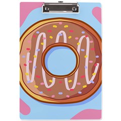 Dessert Food Donut Sweet Decor Chocolate Bread A4 Acrylic Clipboard