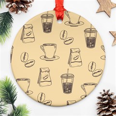 Coffee-56 Round Ornament (two Sides)