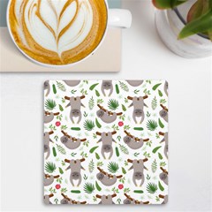 Seamless-pattern-with-cute-sloths Uv Print Square Tile Coaster 