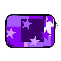 Purple Stars Pattern Shape Apple Macbook Pro 17  Zipper Case
