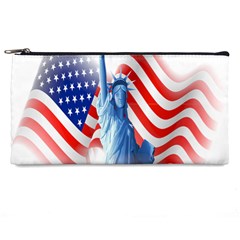Statue Of Liberty And Usa Flag Art Pencil Case