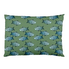 Fishes Pattern Background Theme Pillow Case (two Sides)