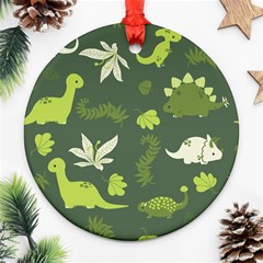 Cute Dinosaur Pattern Ornament (round)