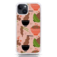 Doodle Yakisoba Seamless Pattern Background Cartoon Japanese Street Food Iphone 14 Tpu Uv Print Case