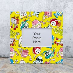 Robot Pattern Lego White Box Photo Frame 4  X 6 