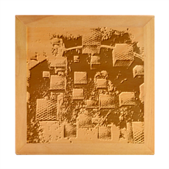 Background Metal Pattern Texture Wood Photo Frame Cube