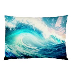 Tsunami Waves Ocean Sea Nautical Nature Water Nature Pillow Case (two Sides)