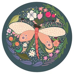 Bug Nature Flower Dragonfly Round Trivet