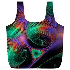 Circle Art 3d Artwork Graphics Vortex Colorful Digital Art Full Print Recycle Bag (xxxl)