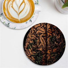 Always On My Mind Tobe Map Places Travel Vintage Uv Print Round Tile Coaster