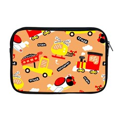 Seamless Pattern Cartoon With Transportation Vehicles Apple Macbook Pro 17  Zipper Case