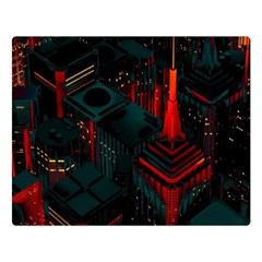 A Dark City Vector Two Sides Premium Plush Fleece Blanket (large)