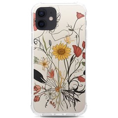 Woman Flower Pattern Iphone 12/12 Pro Tpu Uv Print Case