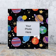 Circle Illustration Space Art Cute Pattern White Box Photo Frame 4  X 6 