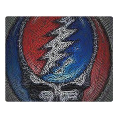 Grateful Dead Logo Two Sides Premium Plush Fleece Blanket (large)