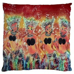 Indonesia-lukisan-picture Standard Premium Plush Fleece Cushion Case (two Sides)