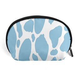 Cow Print, Aesthetic, Y, Blue, Baby Blue, Pattern, Simple Accessory Pouch (large)