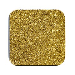 Gold Glittering Background Gold Glitter Texture, Close-up Square Metal Box (black)