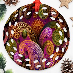 Paisley Pattern, Abstract Colorful, Texture Background, Hd Ornament (round Filigree)