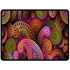 Paisley Pattern, Abstract Colorful, Texture Background, Hd Fleece Blanket (large)